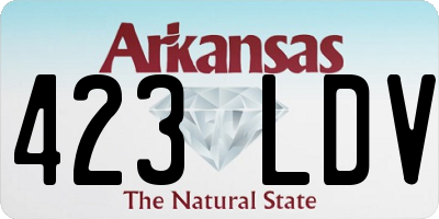 AR license plate 423LDV