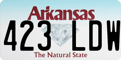 AR license plate 423LDW