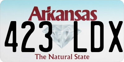 AR license plate 423LDX