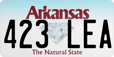 AR license plate 423LEA