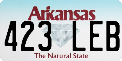 AR license plate 423LEB