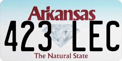 AR license plate 423LEC