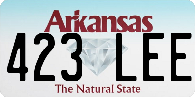 AR license plate 423LEE