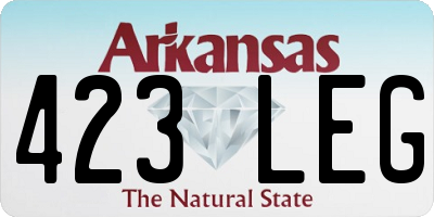 AR license plate 423LEG