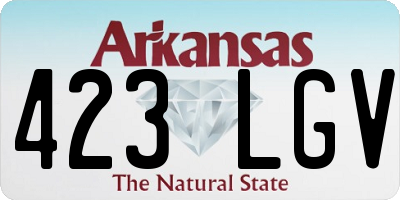 AR license plate 423LGV