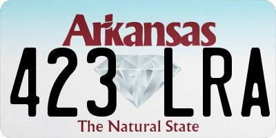AR license plate 423LRA