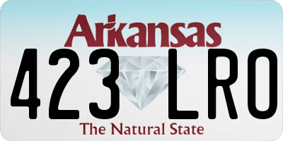 AR license plate 423LRO