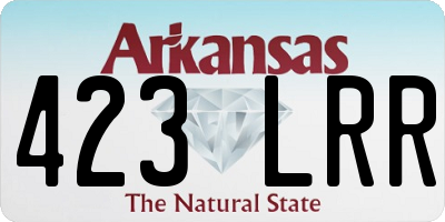 AR license plate 423LRR