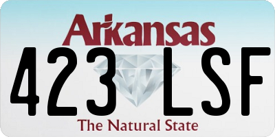 AR license plate 423LSF