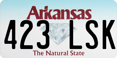 AR license plate 423LSK