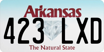 AR license plate 423LXD