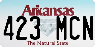 AR license plate 423MCN