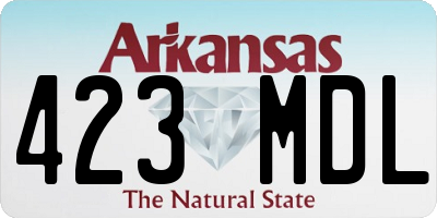 AR license plate 423MDL