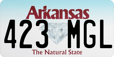 AR license plate 423MGL