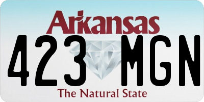AR license plate 423MGN