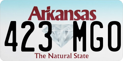 AR license plate 423MGO