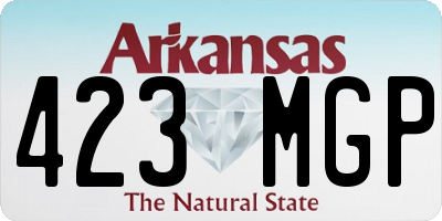 AR license plate 423MGP