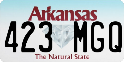 AR license plate 423MGQ