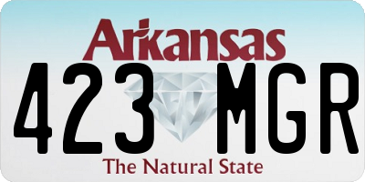 AR license plate 423MGR