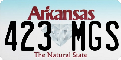 AR license plate 423MGS