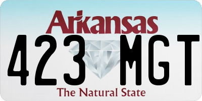 AR license plate 423MGT