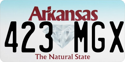 AR license plate 423MGX