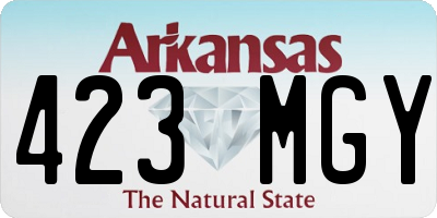AR license plate 423MGY