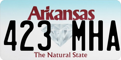 AR license plate 423MHA