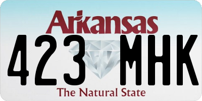 AR license plate 423MHK