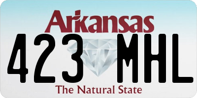 AR license plate 423MHL