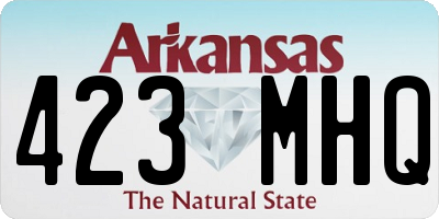 AR license plate 423MHQ