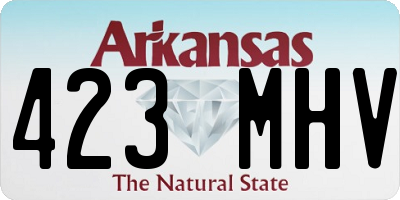 AR license plate 423MHV