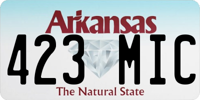 AR license plate 423MIC