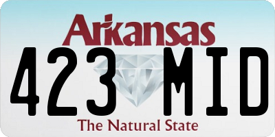 AR license plate 423MID