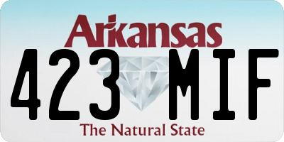 AR license plate 423MIF