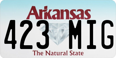 AR license plate 423MIG