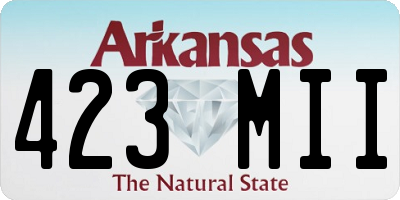 AR license plate 423MII