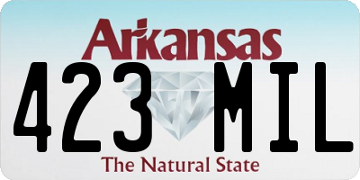 AR license plate 423MIL