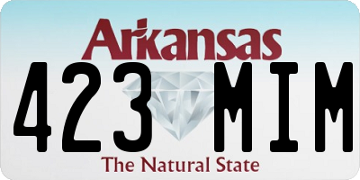 AR license plate 423MIM