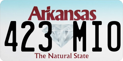 AR license plate 423MIO