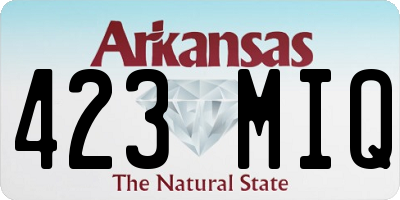 AR license plate 423MIQ