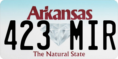 AR license plate 423MIR