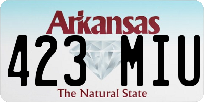 AR license plate 423MIU