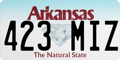 AR license plate 423MIZ