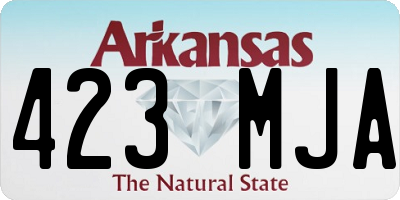 AR license plate 423MJA
