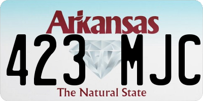 AR license plate 423MJC