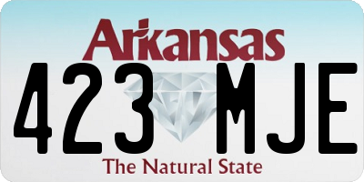 AR license plate 423MJE