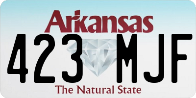 AR license plate 423MJF