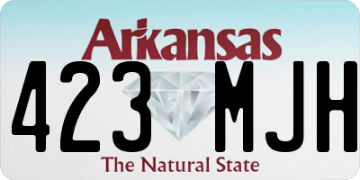 AR license plate 423MJH