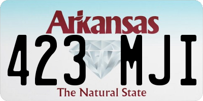 AR license plate 423MJI